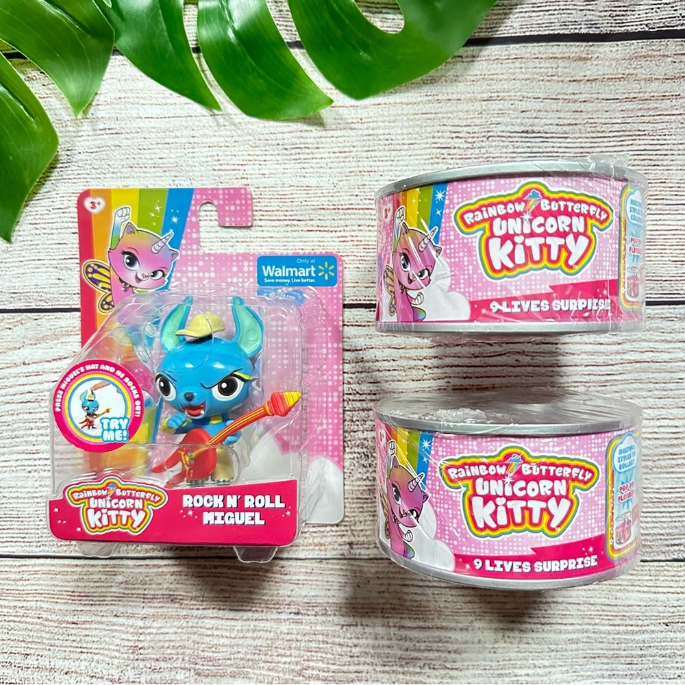 Rainbow Butterfly Unicorn Kitty Surprise Can Lot NEW